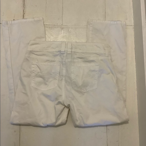 Abercrombie y2k white crop bootcut jeans 6 8 - Picture 6 of 6